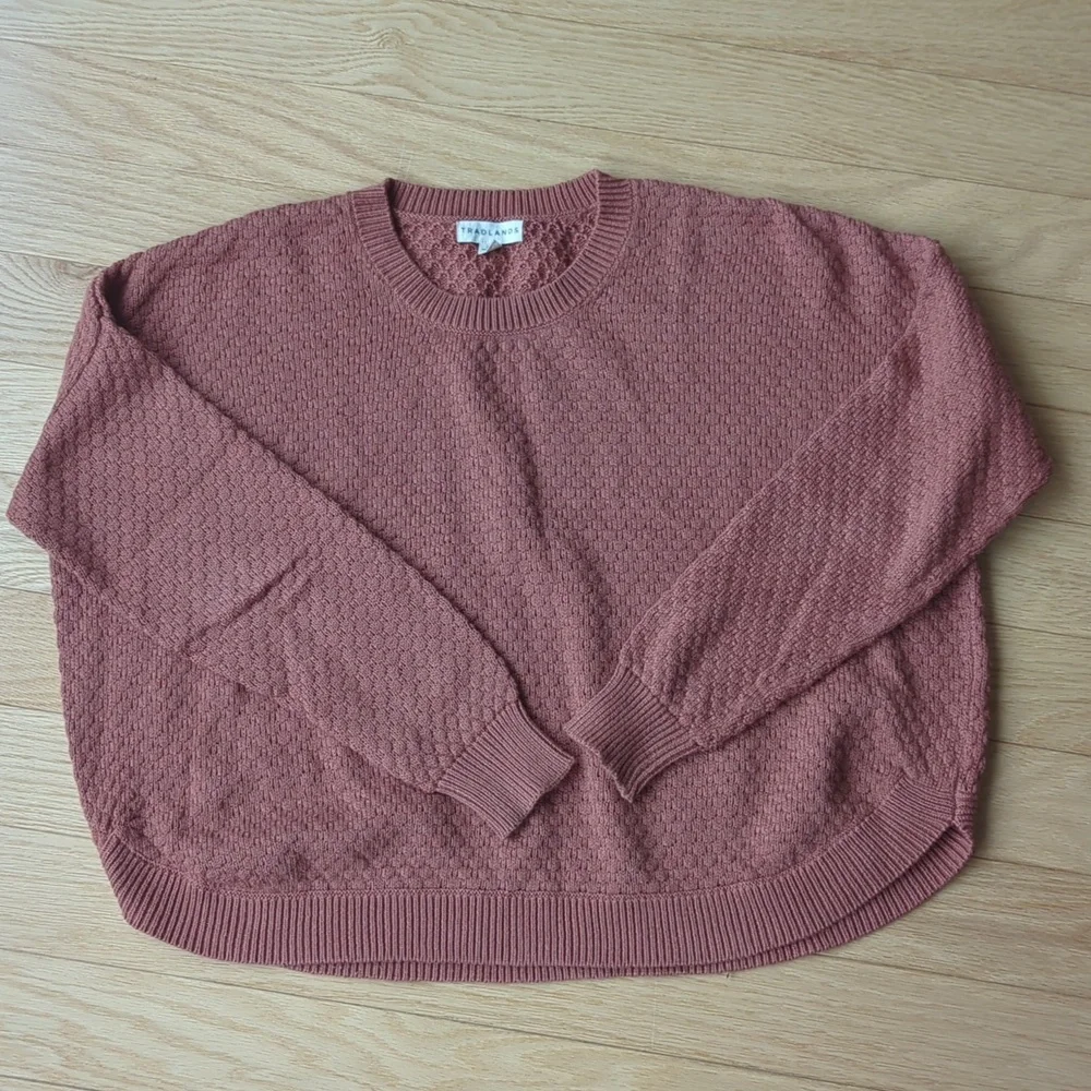 Tradlands Jude Pullover in Burnt Orange size XS - Picture 3 of 8